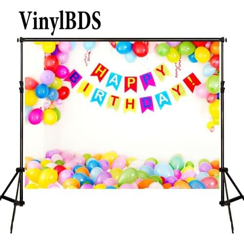 VinylBDS Children Cartoon Backdrops Birthday Balloons Photography Backdrop Newborn Photocall Personalizados Backgrounds
