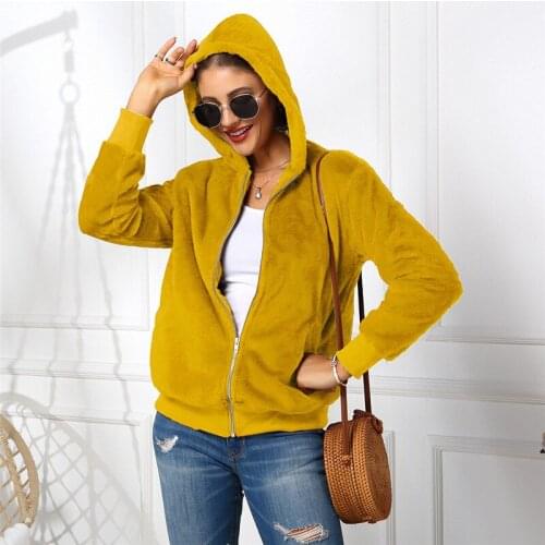 Ymwmhu Fashion Zipper Solid Jackets Women Long Sleeve Slim Hooded Winter Coats Cool Ladies Streetwear Short Jacket Outwear