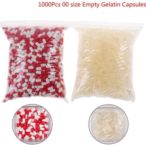 1000 Pcs Good Quality Fashion Empty Hard Gelatin Capsule Medicine Capsule Empty Pill