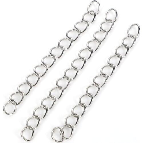 50pcs/lot 50mm 70mm Necklace Extension Chain Bulk Bracelet Extended Chains Tail Extender For DIY Jewelry Making