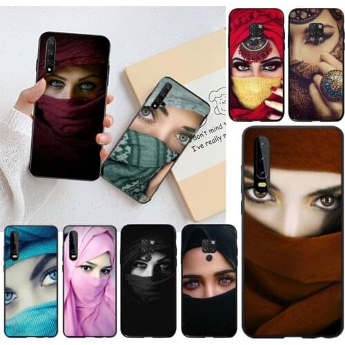 Arab woman eyes in hijab Phone Case for Huawei P40 P30 P20 lite Pro Mate 30 20 Pro P Smart 2020 prime