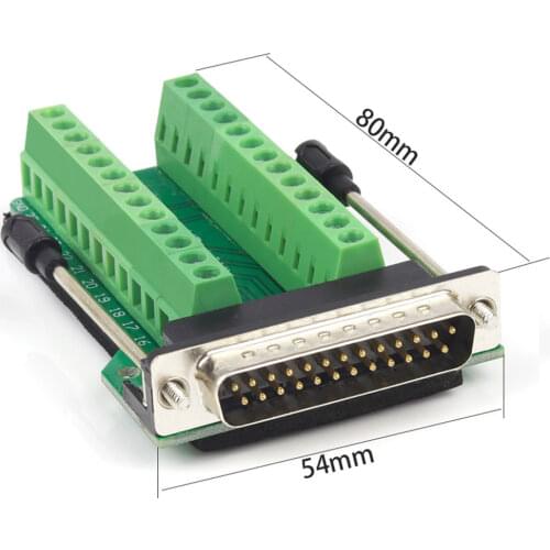 DB25 Welding-free Male Plug Female Socket 2 Rows 25 Pin Serial Port Connector D-Sub 25 Adapters