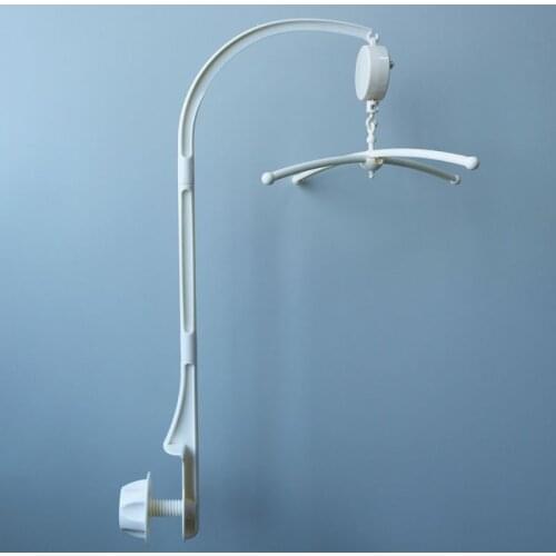 Baby Bed Bell Toy Holder White Rattles Bracket Mobile Crib Music Box Newborn Bell Crib Toy,The holder can rotates 360 degrees