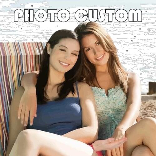 PhotoCustom Painting By Numbers Photo Custom Picture DIY Personalised Canvas By Numbers Portrait Family Pets Photo Diy Gift