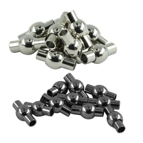 20 Pieces Leather Cord End Cap Kumihimo Magnetic Clasp DIY Jewelry Making Crafts