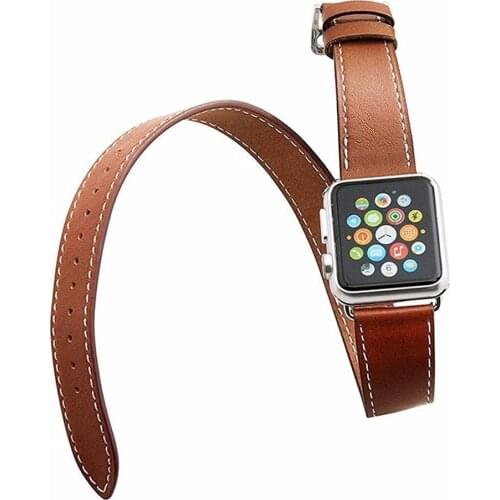 Leather loop strap for Apple Watch band 44mm 40mm 38mm 42mm smartwatch wristband belt bracelet correa iWatch series 6 5 4 3 SE