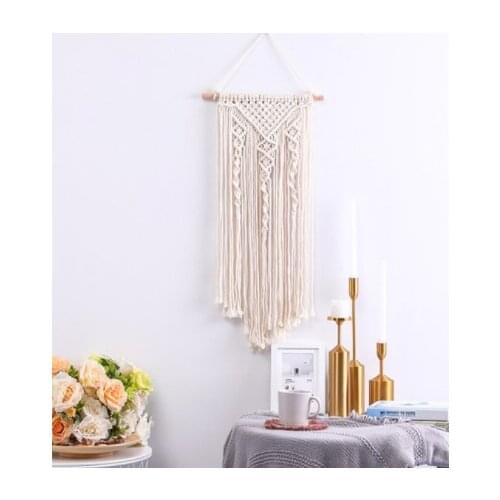 Macrame Wall Hanging Tapestry Woven Handmde Wall Art Macrame Cotton Thread Pendant Ins Backdrop Home Decor Best Gift