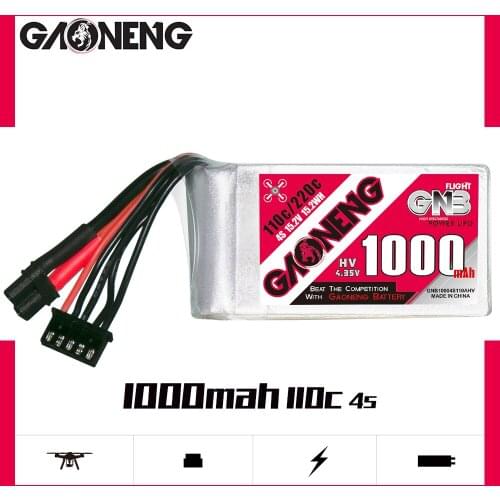 GAONENG GNB 1000mAh 4S15.2V 110C/220C HV Poweful Lipo Battery with XT60 Plug for FPV Racing Drone Quadcopter Helicopter