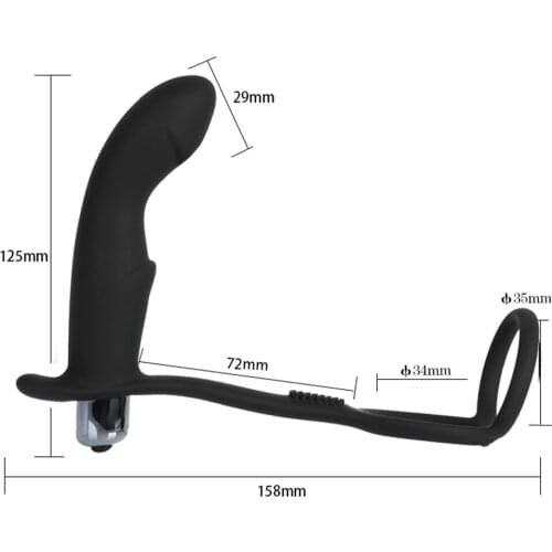 10 Speeds Men Anal Prostate Massager Anal Dildo Vibrator with Penis Ring Cock Ring Butt Plug for Men Adults Erotic Anal Sex Toys