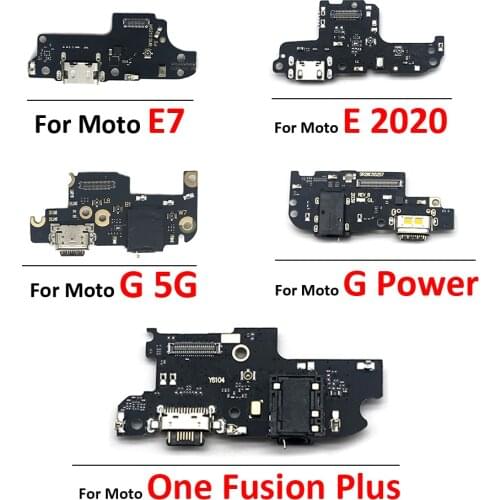 New Charger Board PCB Flex For Moto G 5G / G Power / E7 / E 2020 / One Fusion Plus USB Port Connector Dock Charging Cable Flex