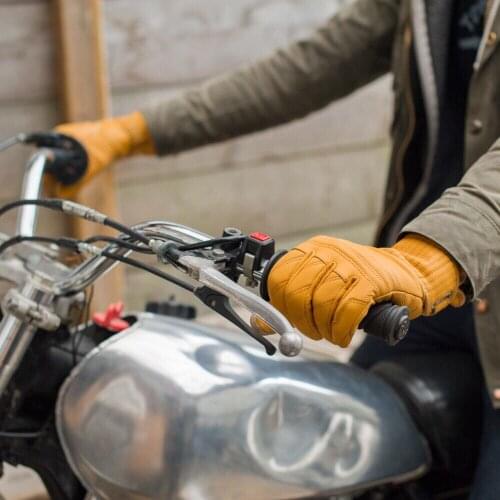 New 2019 Retro Motorcycle 100% Genuine Leather Moto GP Racing Motorbike glove size M-XXL