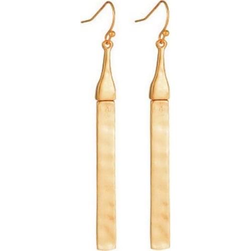 Wholesale Gold Filled Minimalist Bar Earrings Dangle for Women 2017 Trendy Hook Earring Long Earrings