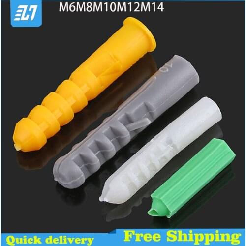 Plastic Expansion Anchors Tube Pipe Wall Plugs With Phillips Head Screw M5 M6 M8 M10
