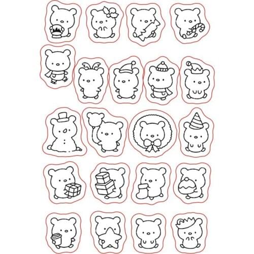 Cartoon Transparent Clear Silicone Stamp/Seal for DIY scrapbooking/photo album Decorative clear stamp sheets M1449
