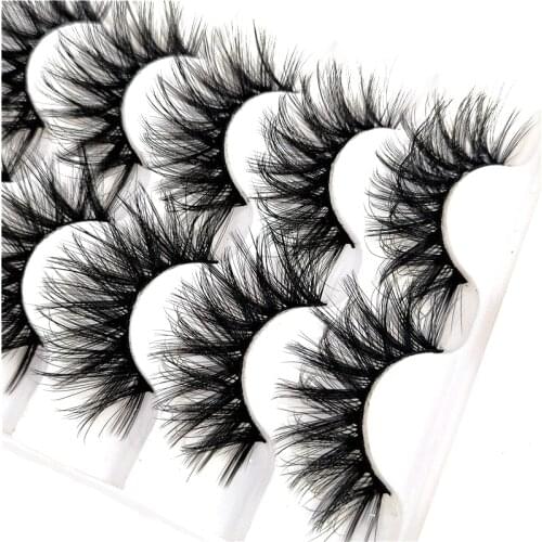 NEW 2-5 pairs 3D Fake Eyelashes 100% Mink Eyelashes Mink Lashes Natural Dramatic Volume Eyelashes Extension False Eyelashes
