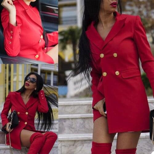 Retro Red Women Suits Double Breasted Peaked Lapel Vintage Blazer Custom Made Slim Fit Pocket Jacket Sexy Dress