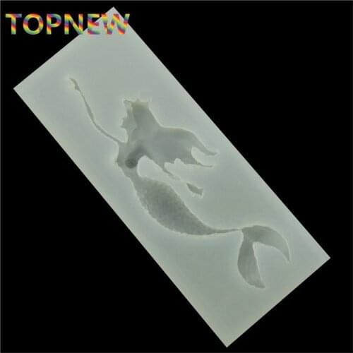 Mermaid Silicone Mold Gumpaste Fondant Cake Decorating Polymer Clay Craft Jewelry Pendant Resin Mould