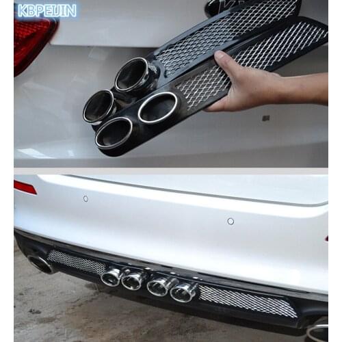 HO 3D Car Styling Automobiles Carbon Exhaust Stickers For Benz w203 w204 w205 w210 w211 w213 gla glc glk Accessories 2pcs