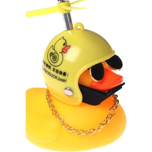 Car Bicycle Decorate Lovely Small Yellow Duck With Sound Helmet Outdoor Sports