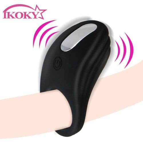 Delay Ejaculation Silicone Cock Ring Vibrator Sex Toys for Men Male 7 Modes Sex Products Vibrating Penis Ring USB Rechargeable