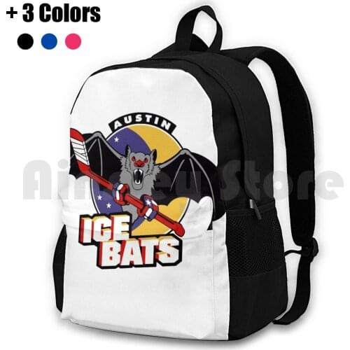 Austin Ice Bats Vintage Hockey Logo Outdoor Hiking Backpack Riding Climbing Sports Bag Austin Ice Bats Vintage Hockey Vintage