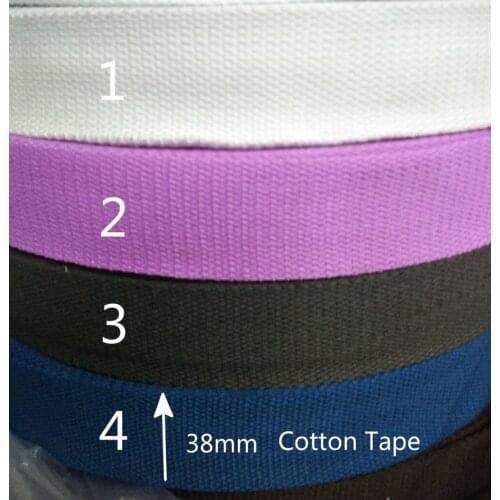 1.5" High Quality 38mm Cotton Tape Band Strap Webbing sewing DIY Bags Buckles Accessories Bias Binding Tape 10 Yards/lot