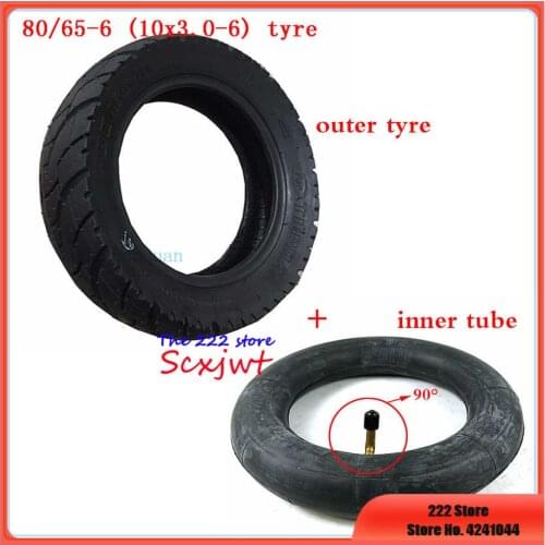 10 inch 80/65-6 tyres inner tubes 10x3.0-6 electric scooter thicken widen inflatable road tires E-Bike hard wear-resistant tires