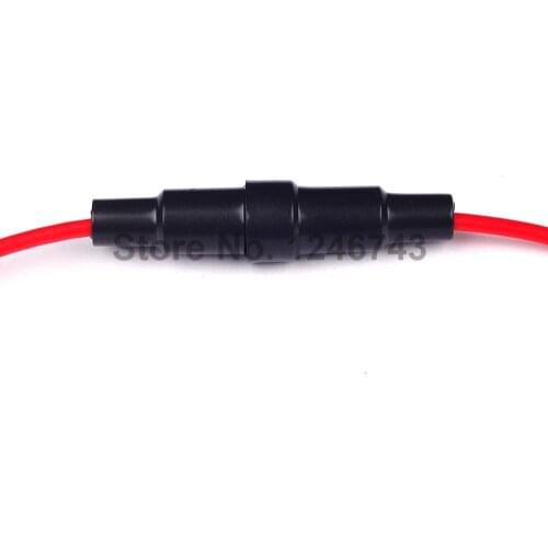 10PCS/LOT Inline Screw Type Fuse Holder for 5X20mm M205 with 22 AWG Wire Cable H1E1