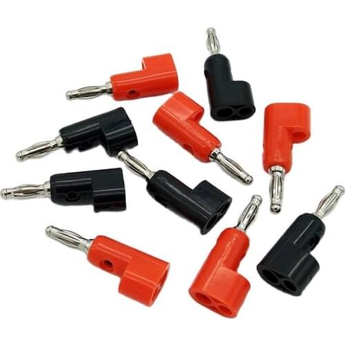 10pcs Gun type 4mm banana plug Screw Fix stackable banana connector plug