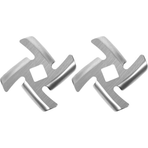 2 Pcs Stainless Steel Meat Chopper Cross Blades Meat Chopper Blades Parts Cross Knife For Household Meat Grinder Enema Machine