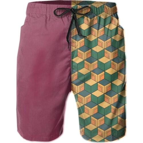 2020 Hot Anime cosplay Demon Slayer High quality Mens Shorts Summer Quick Dry Comfortable Beachwear Male Beach pants