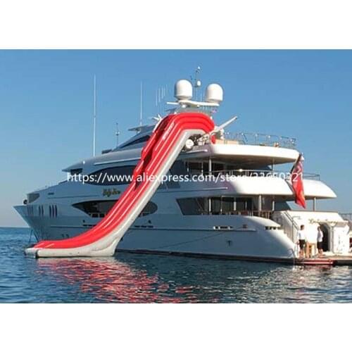 2021 commercial lake inflatable water slides yacht slide for sale