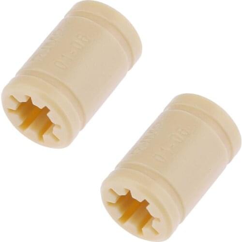 2pcs 6mmx12mm 3D Printer plastic Bearings Shaft RJ4JP-01-06 Solid Polymer LM6UU LM10UU LM12UU bearing for 3D Printer Accessories