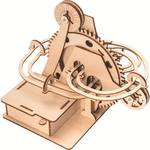 3D Wooden Marble Run Science Experiment Educational Kit DIY Assemble Mechanical Gear Engineering Model Home Decor Toys Gift