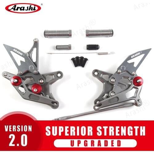 Arashi For KAWASAKI NINJA ZX6R Rearset Adjustable Footrest Foot Peg Rear Set ZX-6R ZX636 ZX 636 2009 2010 2011 2012 2013 2014