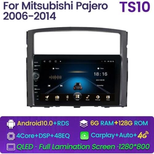 4G Android 10 2din Car Radio Multimedia Video Player For Mitsubishi Pajero 2006 2007 2008 2009-2014 Navigation GPS audio 2 DIN