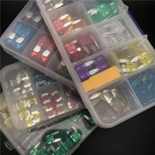 Car Blade Fuses Assorted Kit Truck Standard Small Mini(2A/5A/10A/15A/20A/30A) with Puller Tool Replacement RV SUV Camper Fuses