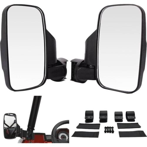 Automotive Utv Rear View Mirrors Shockproof Side Mirror Accessories 1.75 Inch And 2 Inch Rolling Cage for Polaris Rzr 800 900 10