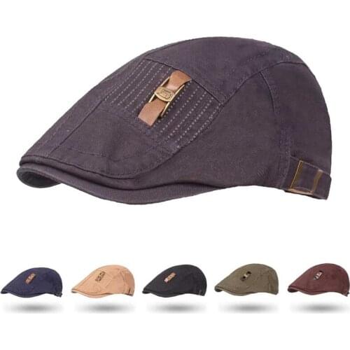 Berets for Men Spring Autumn Beret Hat for Men Women Casual Unisex Denim Beret Cap Newsboy Hat Summer Sun Cabbie Flat Cap Gorras