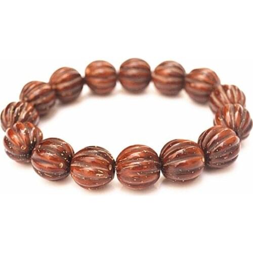 Old material JoursNeige Rat Natural Bodhi Bracelets Carved Pumpkin Beads