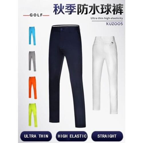 PGM Men Long Pants Slim Fit High elastic Leisure Sports Male Golf Wear Trousers Ultra thin Tennis antalon Clothing New Quick-dry