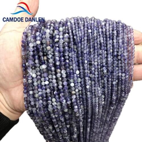 Natural Stone Beads Micro Faceted Purple Amethysts Round Beads For Jewelry Making 2/3/4mm DIY Necklace Bracelet Earring
