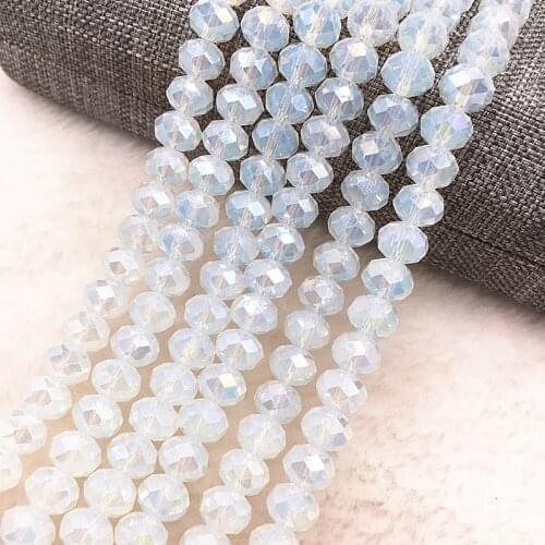 30pcs/lot 8mm Protein color Rondelle Austria Faceted Crystal Glass Beads,Wheel Beads,Transit Beads,For Bracelet Jewelry Making