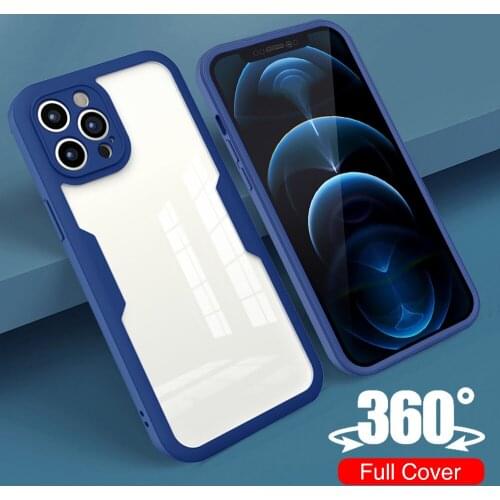 For Iphone 13 Pro Max Case Front Film Acrylic Back Cover For IPhone13 Mini 13Pro Camera Shockproof Silicone Protect Clear Fundas