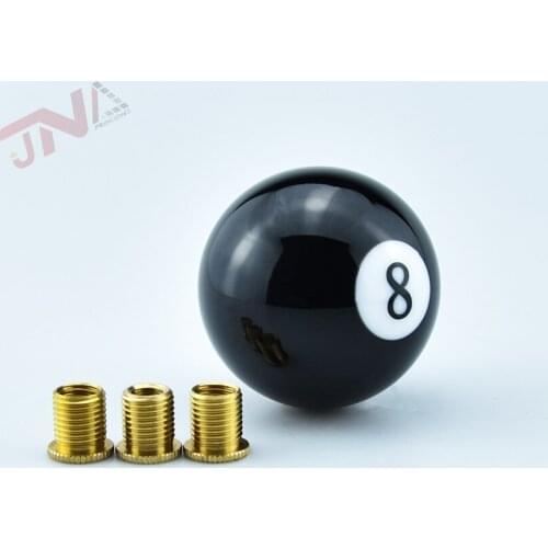 Black 8 Pool Billiard Ball Gear Shift Knob with 3 Adapters