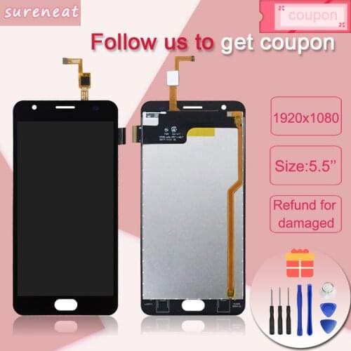 Black/White For Oukitel K6000 Plus LCD Display and Touch Screen 100% Tested Screen Digitizer Assembly Replacement + Tool