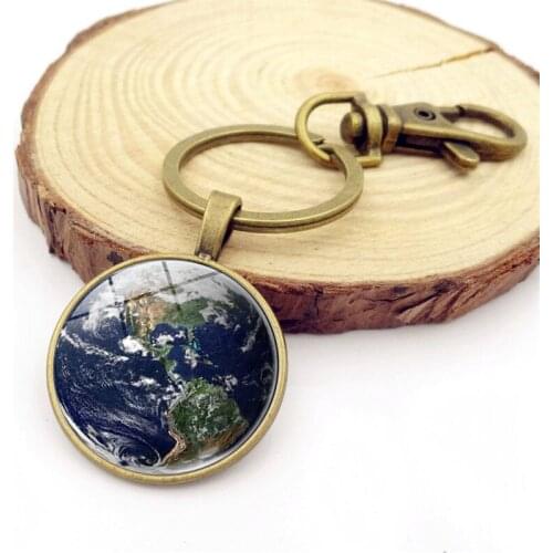 CIBOCIBO Earth Pendant Key Chain 2021 Fashion Keychain Women Vintage High Quality Luxury Simple Llavero Gifts For Men/Women