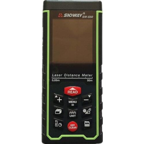 Color display rechargeable 50M Digital Laser Rangefinder with USB charger SW-S50 164ft laser distance meter measure tools