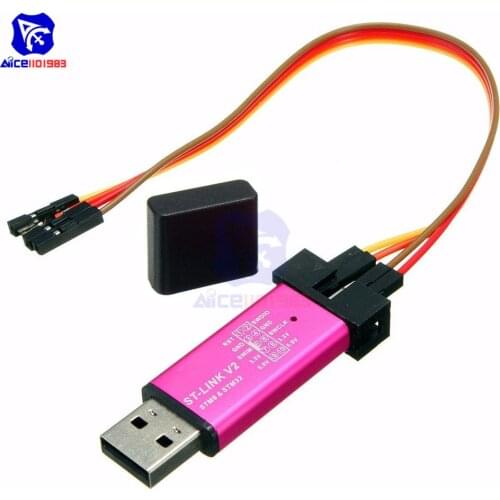 Diymore ST-Link V2 Shell Programming Unit Mini STM8 STM32 Emulator Downloader with DuPont Cable (Random Color)