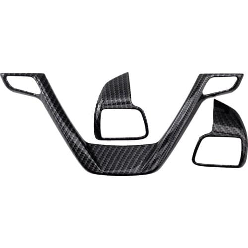 DWCX 1 Set Carbon Fiber Style Car Steering Wheel Frame Trim Fit For Toyota Highlander Kluger 2014 2015 2016 2017 2018 2019